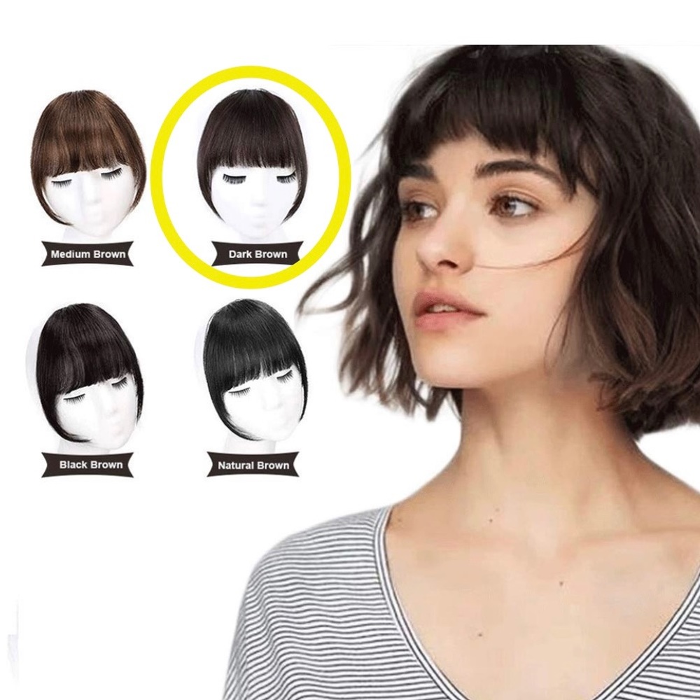 BOGSEA Clip in Bangs (Dark Brown)